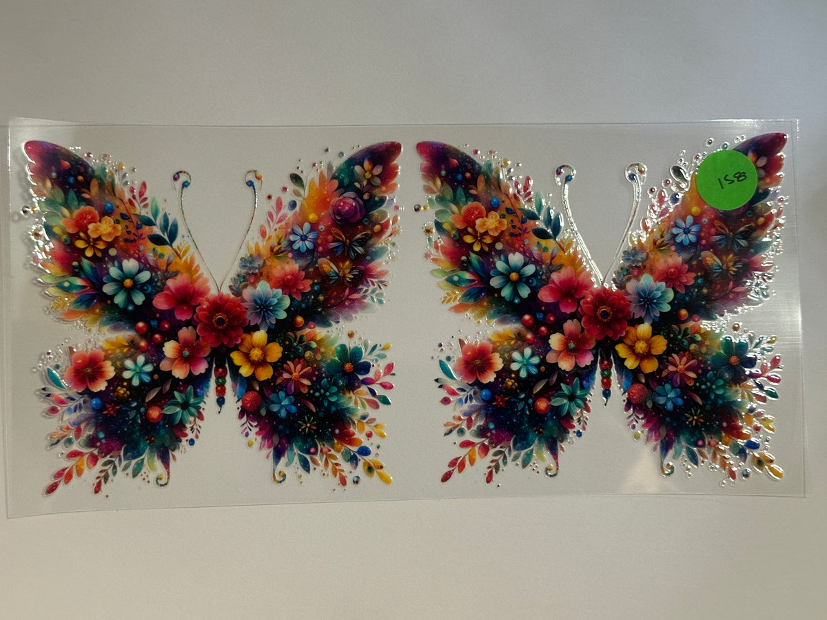 158 Dark Flower Butterfly