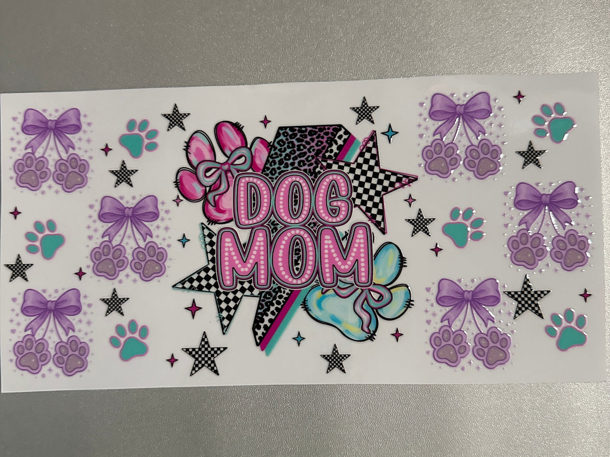 88 Dog Mom Purple Bow