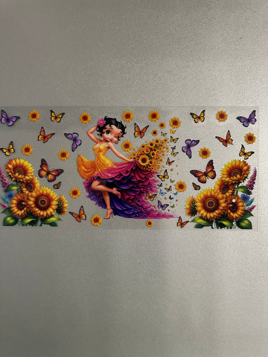 52 Betty Boop with Sunflowers (double sided)