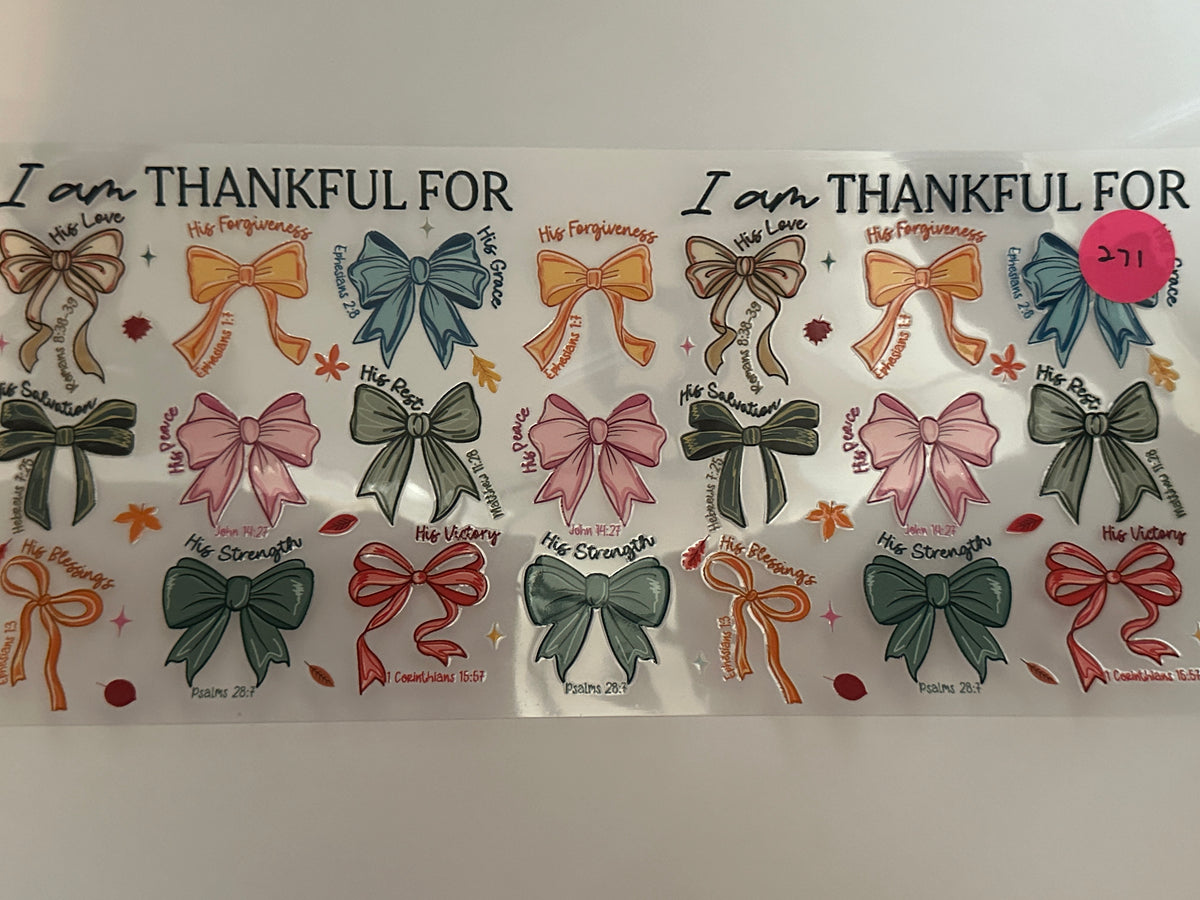 271 I am Thankful Bows