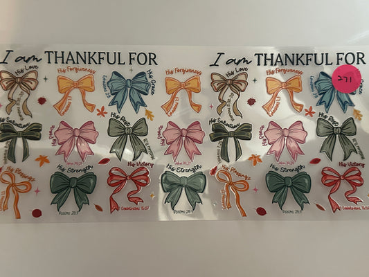 271 I am Thankful Bows