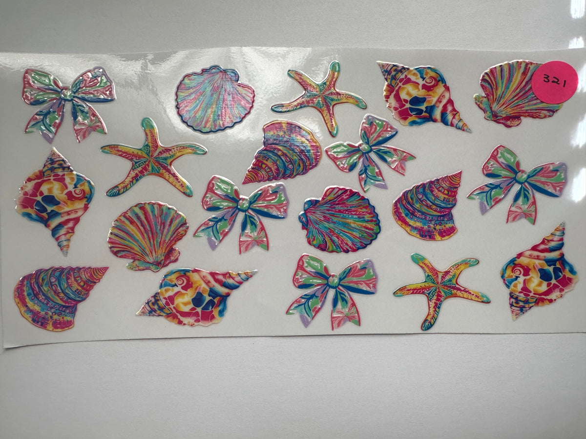 321 Neon shells and bow