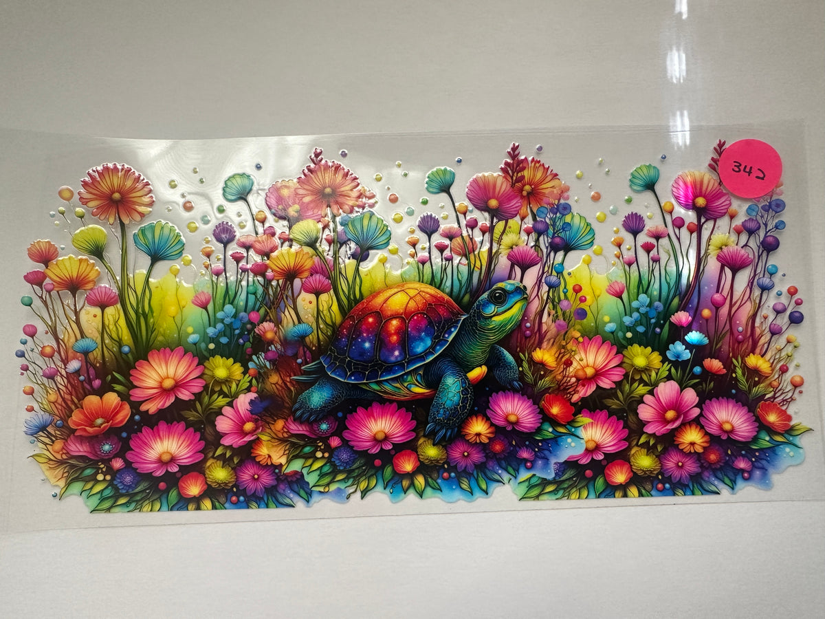 342 Seaturtle with flowers