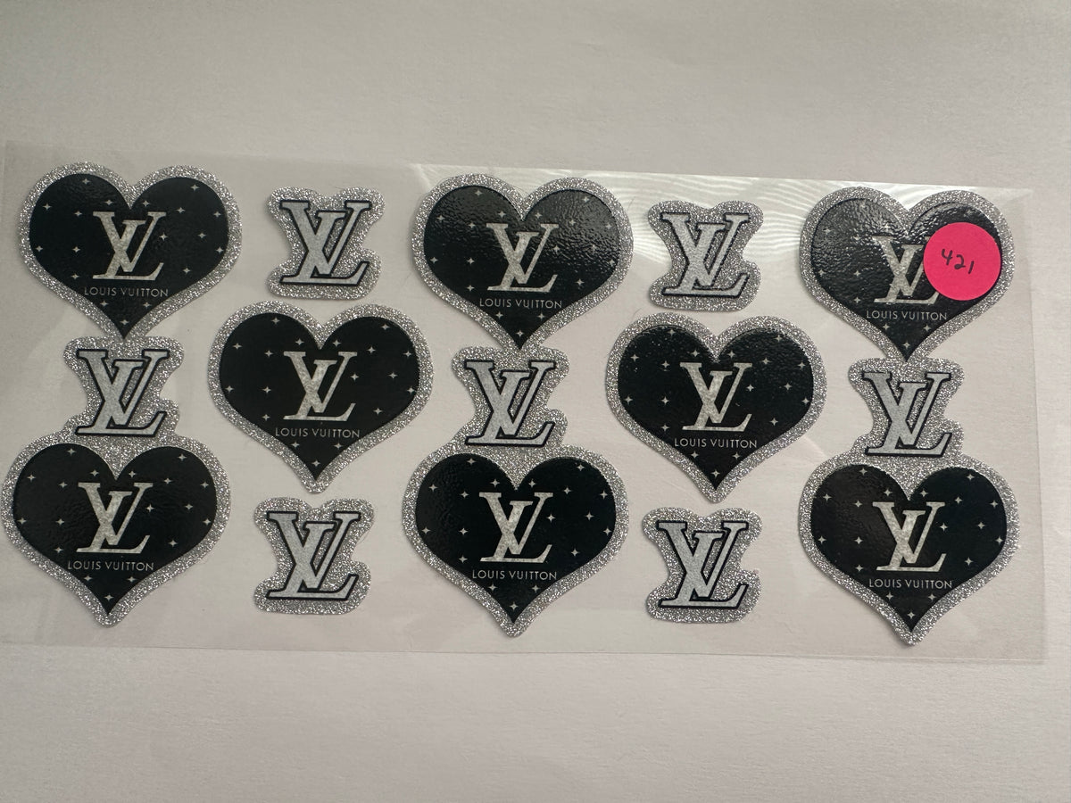 421 Glitter LV Hearts