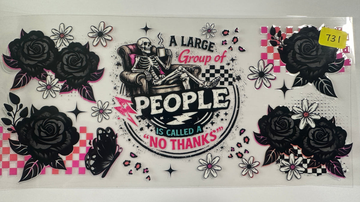 731- Large group of people is called no thanks