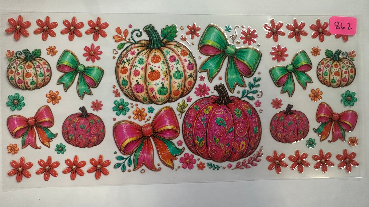 862- Pumpkin and Bows (DS)