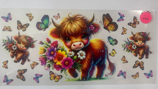 492 Cow and Flowers