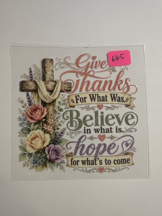 665-Decal Give Thanks