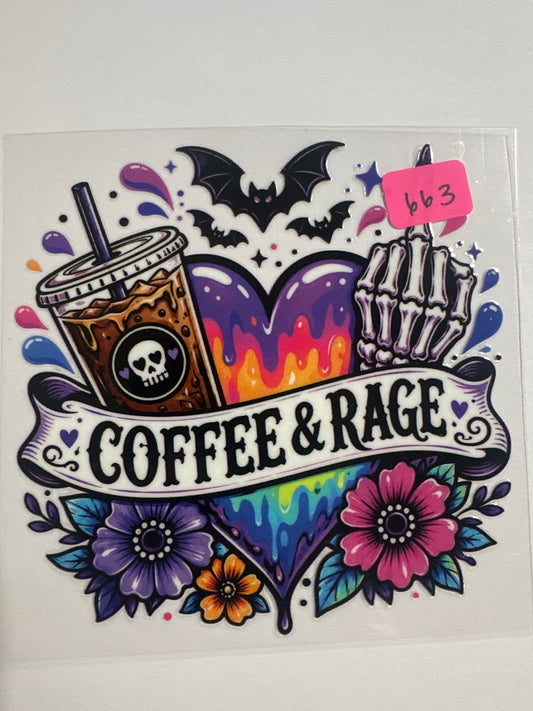 663- Decal Coffee & Rage